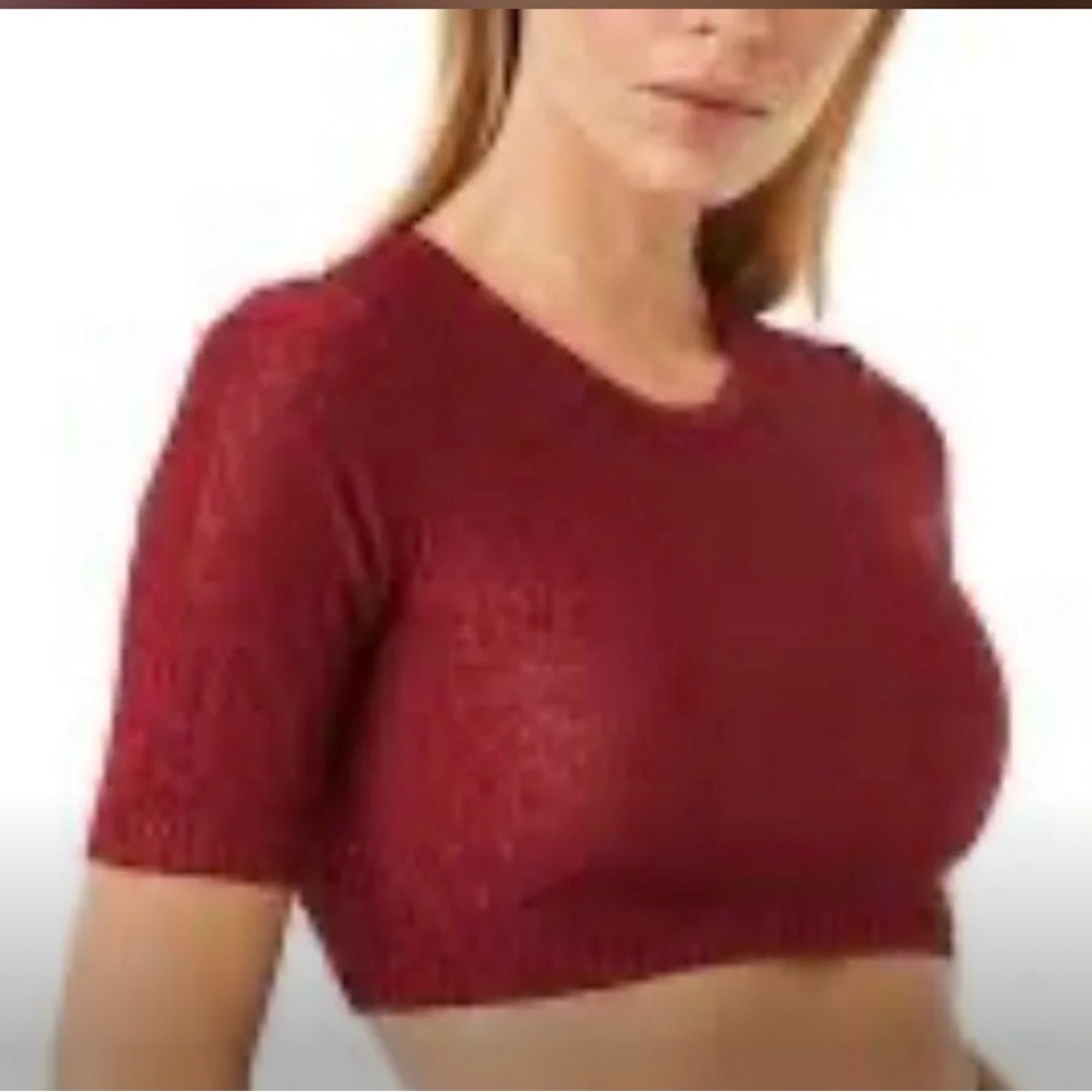 Misa Women's Red Crop Top